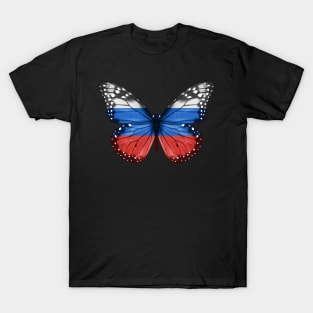 Russian Flag  Butterfly - Gift for Russian From Russia T-Shirt